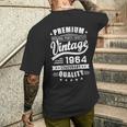 ヴィンテージ 1964 男性用 レトロ 面白い 1964 誕生日 メンズTシャツ バックプリント 彼への贈り物