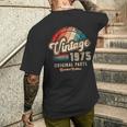 ヴィンテージ 1975 オリジナル・パーツ 限定版 誕生51周年記念 メンズTシャツ バックプリント 彼への贈り物