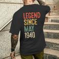 ヴィンテージ 86 誕生日デコレーション メンズ 86歳 1940 86歳の誕生日 メンズTシャツ バックプリント 彼への贈り物