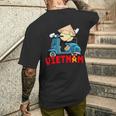 ヴィンテージ かわいい ベトナム バン バオ スクーター バイク 面白い食べ物 メンズTシャツ バックプリント 彼への贈り物
