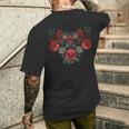 ヴィンテージ ウクライナ ヴィシバンカ スタイル シャツ キュート フローラル ウクライナ メンズTシャツ バックプリント 彼への贈り物