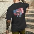 ヴィンテージ カバ アメリカ国旗 サングラス メンズTシャツ バックプリント 彼への贈り物