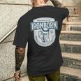 ヴィンテージ ボクシング 好き 鉄製 生まれ クイックハンド レトロ オールドスクール メンズTシャツ バックプリント 彼への贈り物