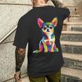 ヴィンテージ レトロ チワワ 犬 かわいい グルービー 犬 長袖tシャツ メンズTシャツ バックプリント 彼への贈り物