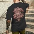 ヴィンテージ 自然 樫の木。木 ナチュラル オーク 木 森の男 メンズTシャツ バックプリント 彼への贈り物