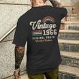 ヴィンテージ1966年、誕生年60年 レトロ メンズTシャツ バックプリント 彼への贈り物