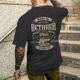 ヴィンテージ還暦伝説 1966年10月 60歳の贈り物 長袖tシャツ メンズTシャツ バックプリント 彼への贈り物