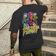 ヴェイパーウェーブ・ハック・ザ・プラネット メンズTシャツ バックプリント 彼への贈り物
