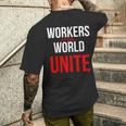 万国の労働者団結せよ メンズTシャツ バックプリント 彼への贈り物