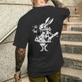 不思議の国のアリス 白うさぎ メンズTシャツ バックプリント 彼への贈り物