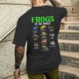 世界のカエル カエル種 生物学 自然 メンズTシャツ バックプリント 彼への贈り物