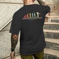 人間のボディビルダーへの進化 メンズTシャツ バックプリント 彼への贈り物