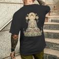 仏像 ヨガ 仏教 禅 瞑想 メンズTシャツ バックプリント 彼への贈り物