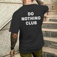 何もしないクラブ メンズTシャツ バックプリント 彼への贈り物