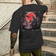 侍忍者 猫戦士 墨絵 Ufo 浮世絵f 日本語 メンズTシャツ バックプリント 彼への贈り物