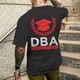 博士 Dba 学生 経営学博士 メンズTシャツ バックプリント 彼への贈り物