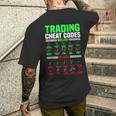 取引チートコードローソク足パターン、面白い株トレーダー メンズTシャツ バックプリント 彼への贈り物
