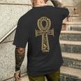 古代エジプト アンク 象形文字 エジプト ホルスの目 メンズTシャツ バックプリント 彼への贈り物