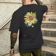 和ポップ ひまわり メンズTシャツ バックプリント 彼への贈り物