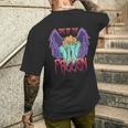 堕ちたパステル ゴス 倒れた天使 ルシファー エンジェリック メンズTシャツ バックプリント 彼への贈り物
