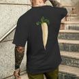大根 ビーガン ベジタリアン 野菜 ラブ 大根 メンズTシャツ バックプリント 彼への贈り物