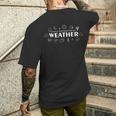 天気予報に気を取られて 気象学の専門家 メンズTシャツ バックプリント 彼への贈り物