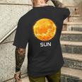 太陽系 惑星 太陽 宇宙 メンズTシャツ バックプリント 彼への贈り物