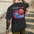 宇宙のかわいいaxolotl 占拠 火星 銀河f カワイイ メンズTシャツ バックプリント 彼への贈り物