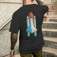 宇宙飛行士 スペースクラフト 宇宙旅行 スペースシャトル メンズTシャツ バックプリント 彼への贈り物
