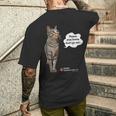 家にいてほしいねこ、うずら 猫 かわいい Cat メンズTシャツ バックプリント 彼への贈り物