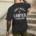 弁護士 I Raised One Attorney 法律顧問 パラリーガル メンズTシャツ バックプリント 彼への贈り物