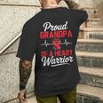 心臓戦士の誇り高きおじいちゃん 心臓病啓発 メンズTシャツ バックプリント 彼への贈り物