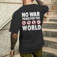 戦争禁止、平和、反戦、戦争禁止 長袖tシャツ メンズTシャツ バックプリント 彼への贈り物