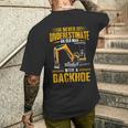 掘削機オペレーター 重機オペレーター重機 メンズTシャツ バックプリント 彼への贈り物