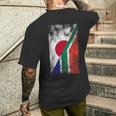 日本と南アフリカの国旗 日本の南アフリカ共和国 メンズTシャツ バックプリント 彼への贈り物