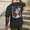 日本のゴス 不気味なエモ Y2k 日本ホラー アニメ 漫画 長袖tシャツ メンズTシャツ バックプリント 彼への贈り物