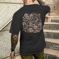 日本の美龍 日本アート タトゥー アジアン漢字 メンズTシャツ バックプリント 彼への贈り物