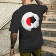 日本国旗、サッカー日本代表のルーツ メンズTシャツ バックプリント 彼への贈り物