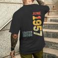 月 1957年6月 1957年 レトロ 1957 ヴィンテージ 1957年 1957年以来 メンズTシャツ バックプリント 彼への贈り物