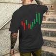 株式トレーダーローソク足ハートビートデーブローカーライフアパレル メンズTシャツ バックプリント 彼への贈り物