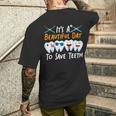 歯科医 歯科助手 衛生士 歯 メンズTシャツ バックプリント 彼への贈り物