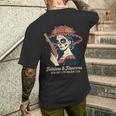 民間伝承・銃器 カラベラ・カトリーナ ディア・デ・ロス・ムエルトス メンズTシャツ バックプリント 彼への贈り物
