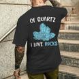 水晶鉱石コレクター 地質学者 メンズTシャツ バックプリント 彼への贈り物