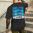 水泳 スイマー 水泳コーチ メンズTシャツ バックプリント 彼への贈り物