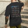 水泳スキル アルファベット 面白い 水泳 スイマー 水泳 先生 メンズTシャツ バックプリント 彼への贈り物