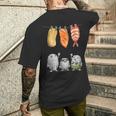洗濯 する 寿司 すし たまご サーモン えび メンズTシャツ バックプリント 彼への贈り物