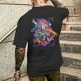 浮世絵シリーズ 踊る猫芸妓 サバトラ メンズTシャツ バックプリント 彼への贈り物