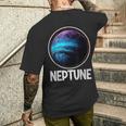 海王星 惑星 太陽系 天文学 メンズTシャツ バックプリント 彼への贈り物