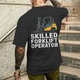 熟練したフォークリフトオペレーター メンズTシャツ バックプリント 彼への贈り物