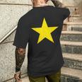 社会正義と自由の黄色い星 メンズTシャツ バックプリント 彼への贈り物